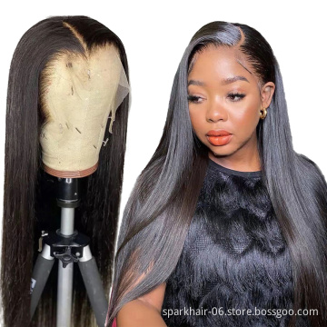 SPARK Pre-Plucked 12A Wig Vendors 30 40 Inch Loose Wave Human Hair Straight Long Mink Lace Front Frontal Wigs